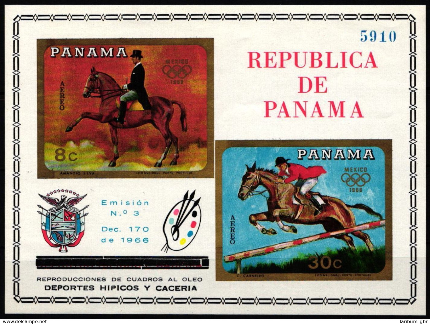 Panama Block 101 Postfrisch Olympiade Mexiko 1968 #NB044 - Panama