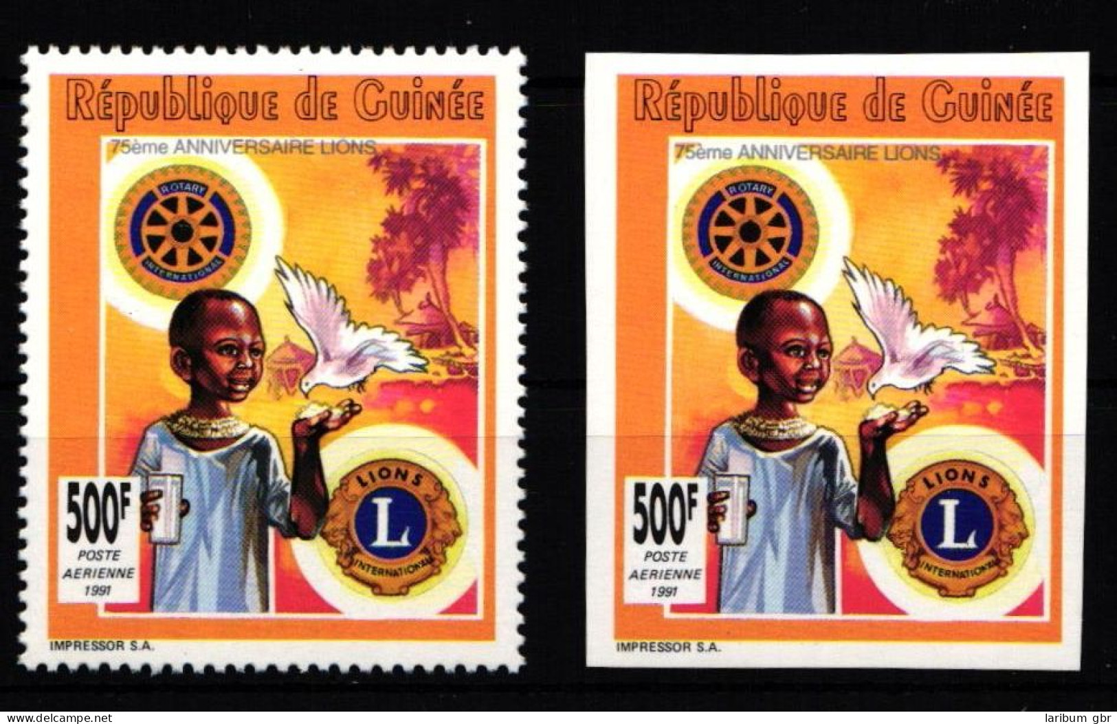 Guinea 1347 A+B Postfrisch Rotarier #NB120 - Guinea (1958-...)