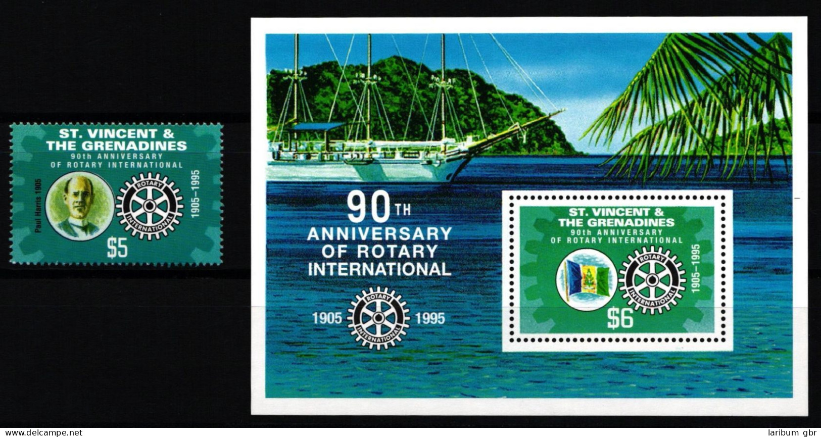 St. Vincent Block 341 + 3119 Postfrisch Rotarier #NB134 - St.Vincent & Grenadines