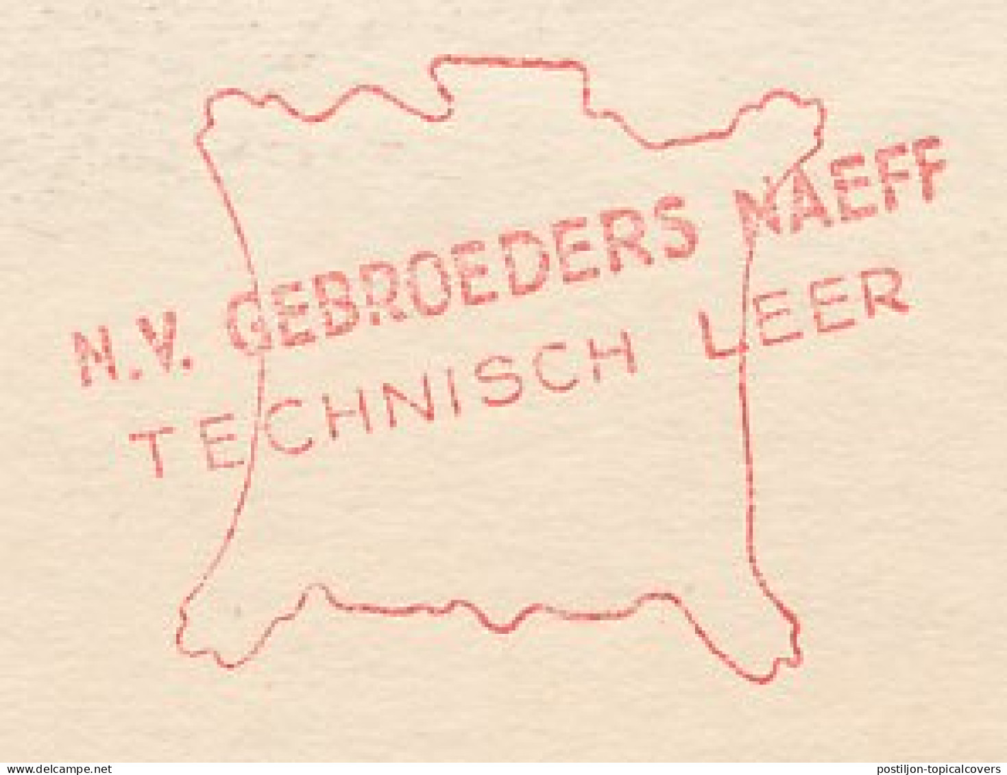 Meter Cover Netherlands 1954 Leather - Cowhide - Lochem  - Hoftiere