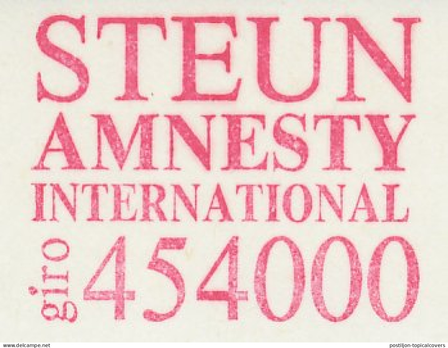 Meter Proof / Test Strip Netherlands 1985 Amnesty International - Sonstige & Ohne Zuordnung