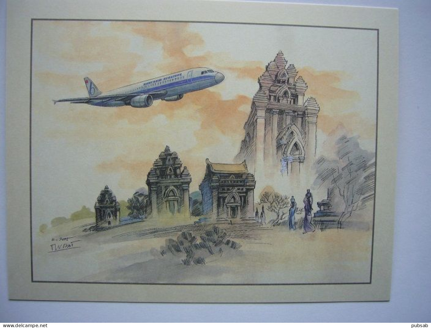 avion / airplane / VIETNAM AIRLINES / 12 CARDS : size : 12,5X16,5cm / airline issue