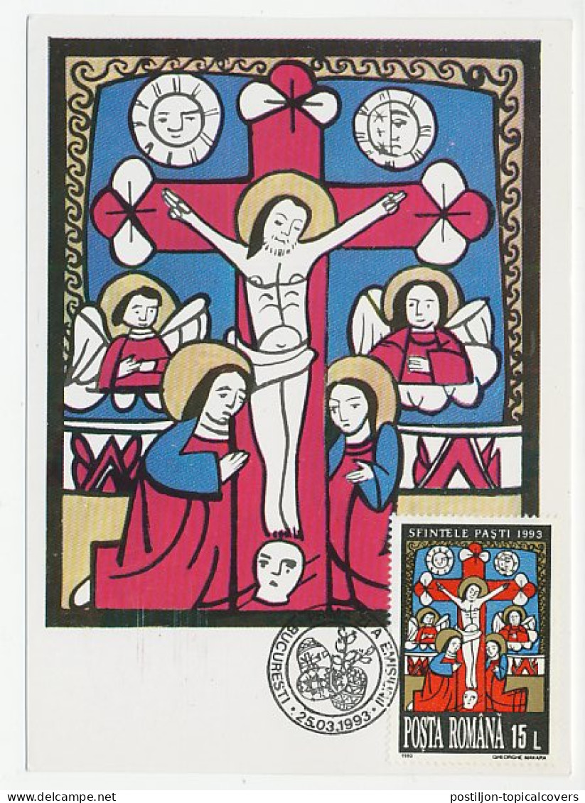 Maximum Card Romania 1993 Crucifixion - Andere & Zonder Classificatie