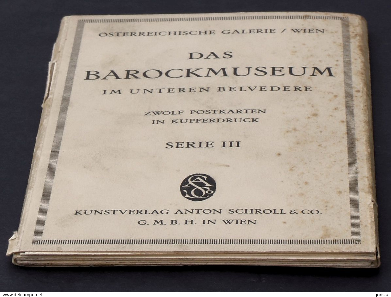 DAS BAROCKMUSEUM 1920 "Osterreichische Galerie Wien" Fourre De 12 Cartes Postales - Museum