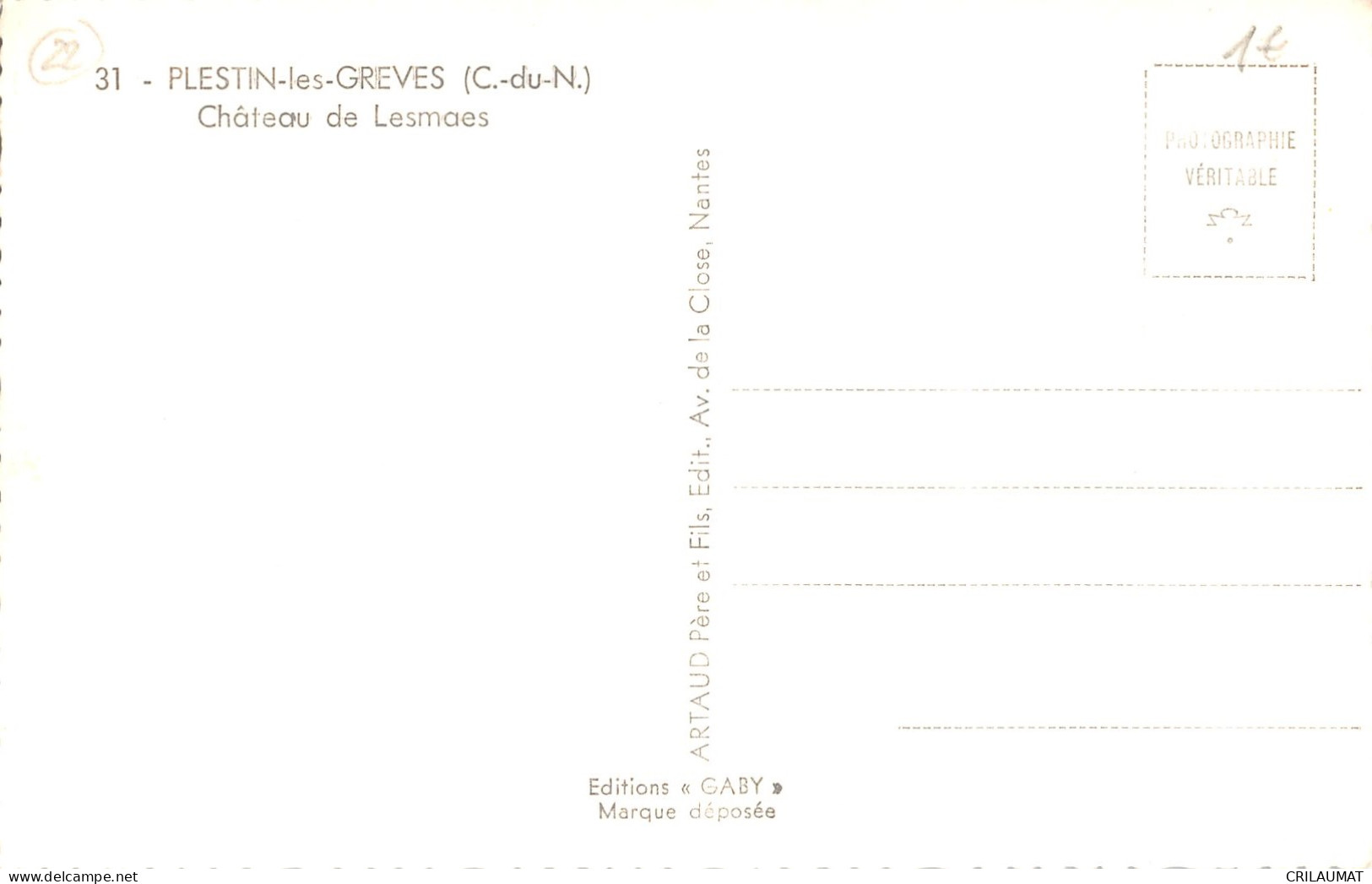 22-PLESTIN LES GREVES-N°6035-E/0361 - Plestin-les-Greves