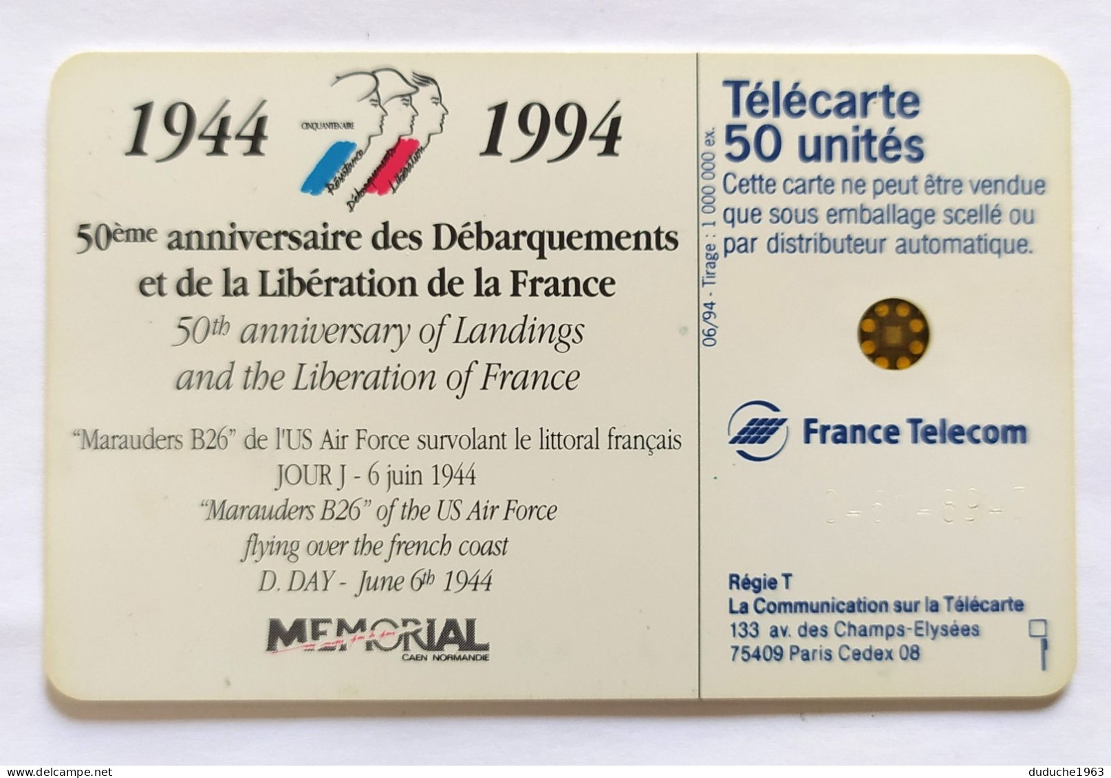 Télécarte France - Débarquement - Unclassified