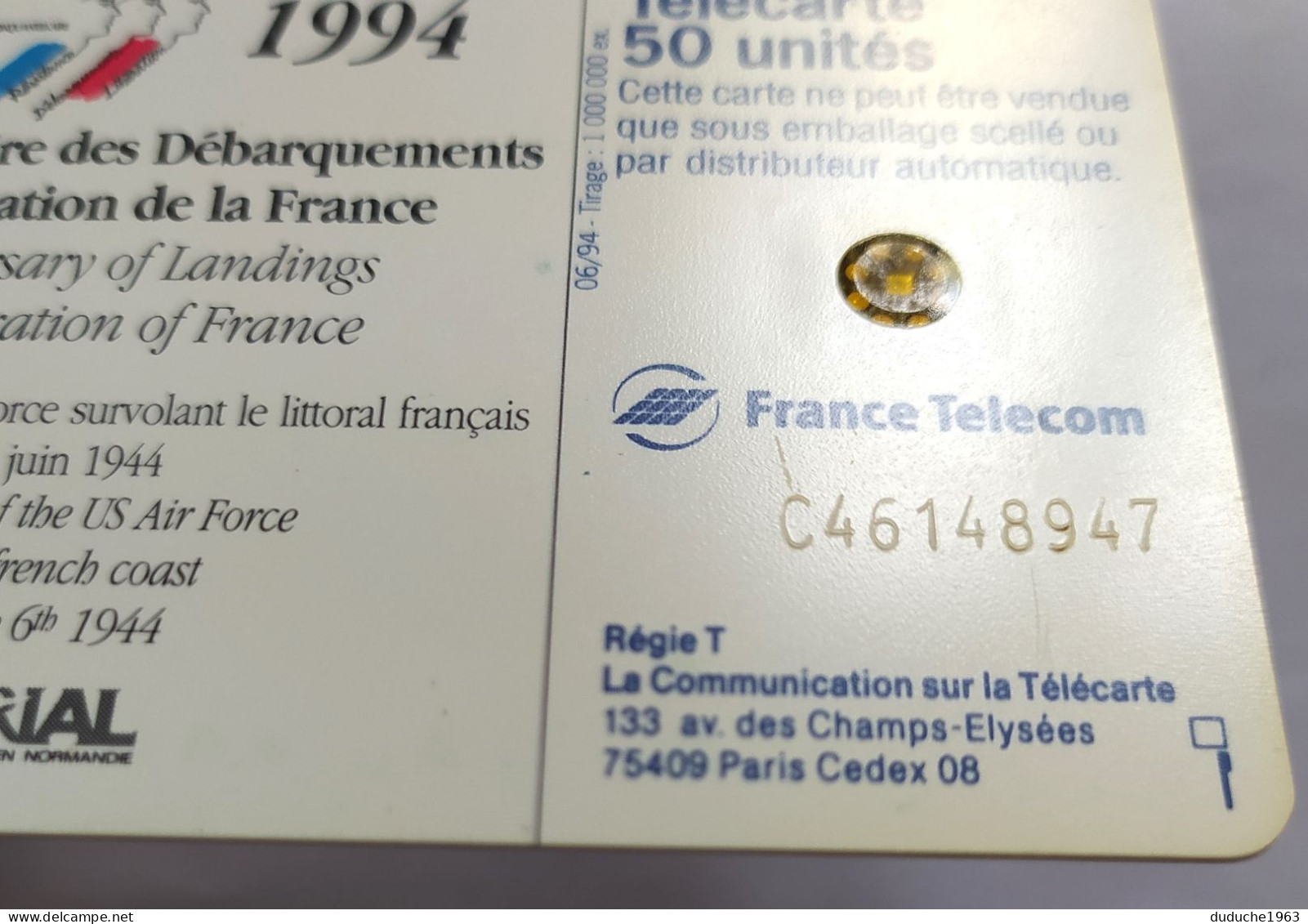 Télécarte France - Débarquement - Zonder Classificatie