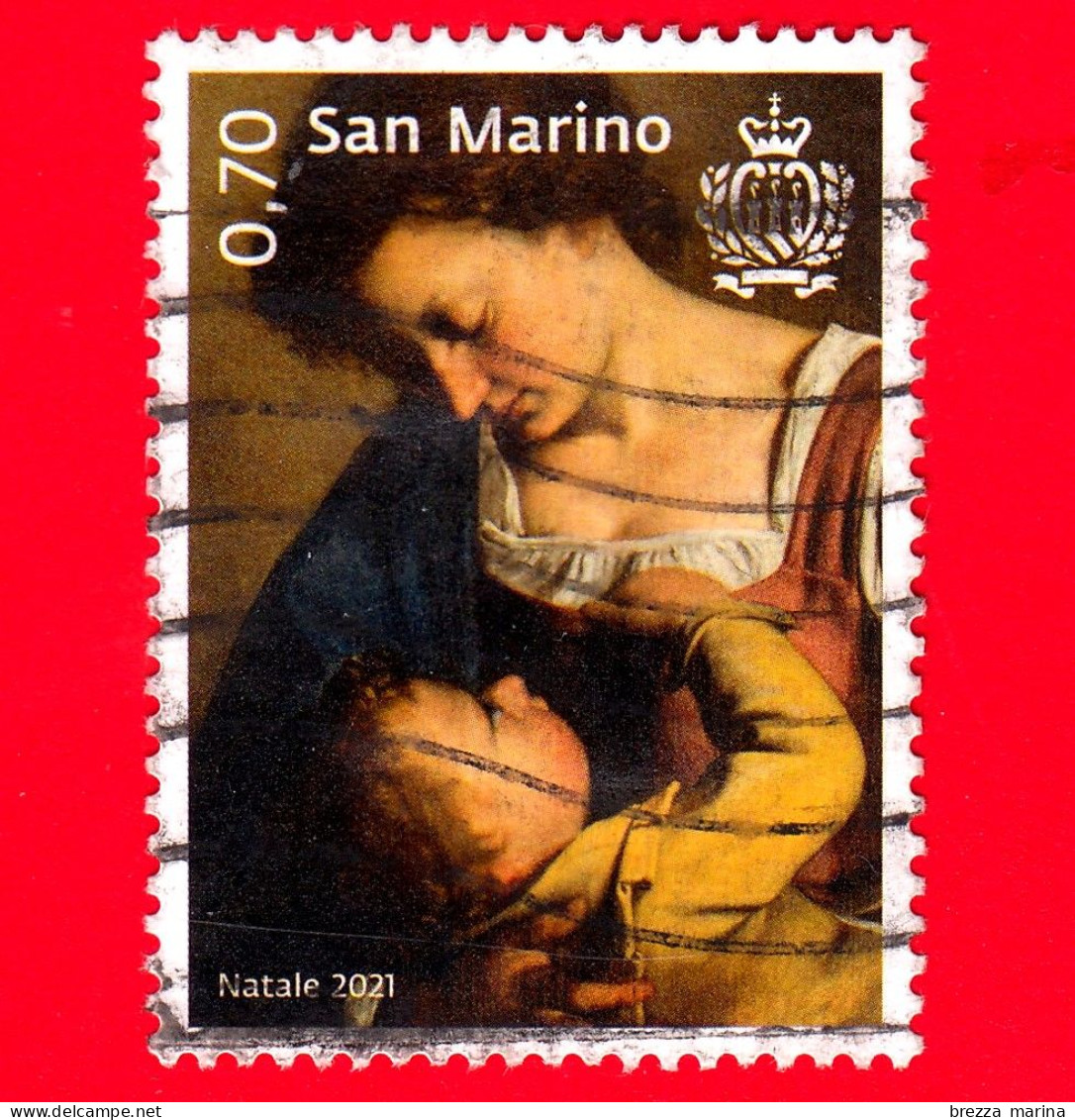 SAN MARINO - Usato - 2021 - Natale – “Madonna Col Bambino” – 0.70 - Gebraucht