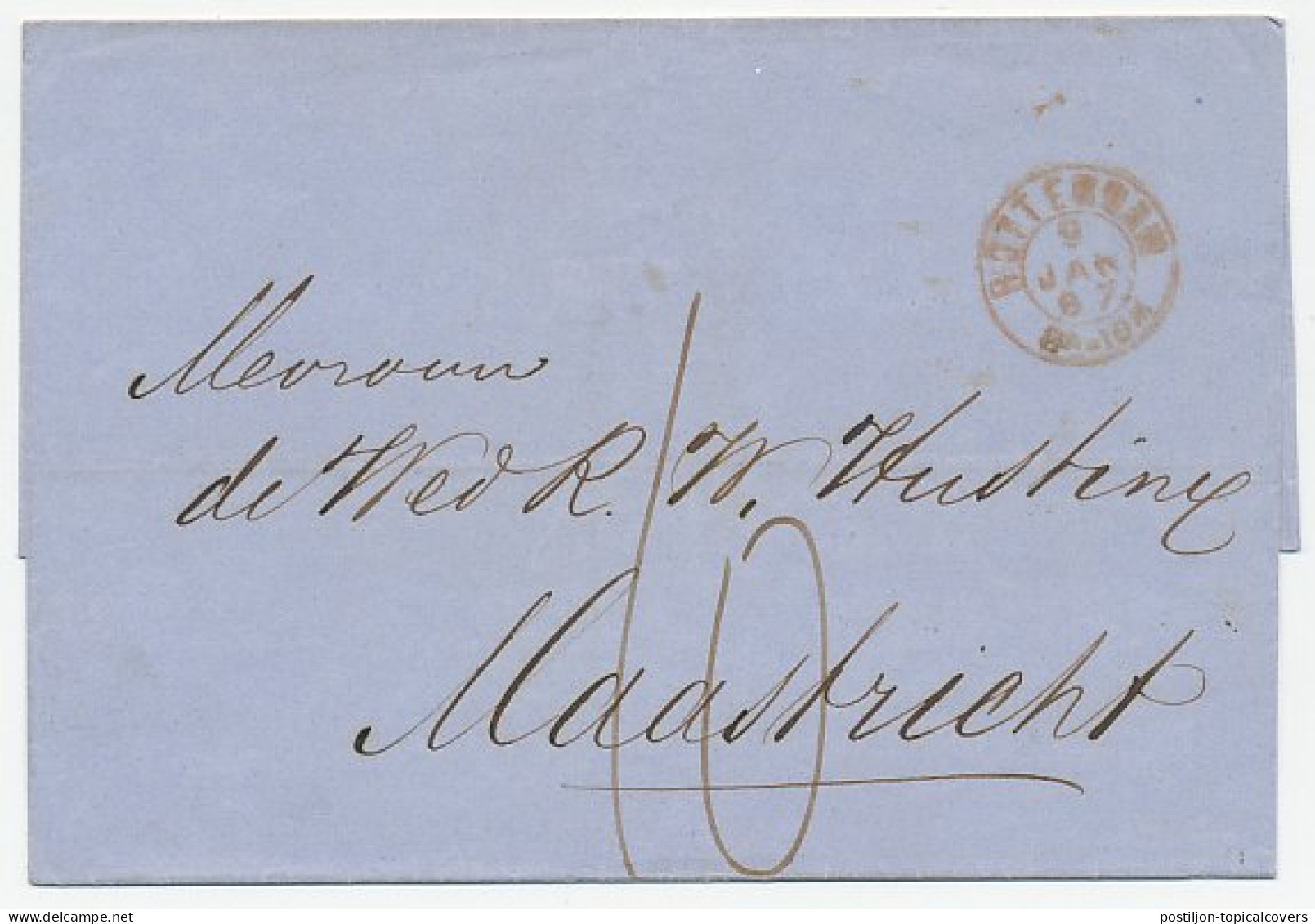 Rotterdam ( 1e 2letter Stempel ) - Maastricht 1867 - ...-1852 Voorlopers