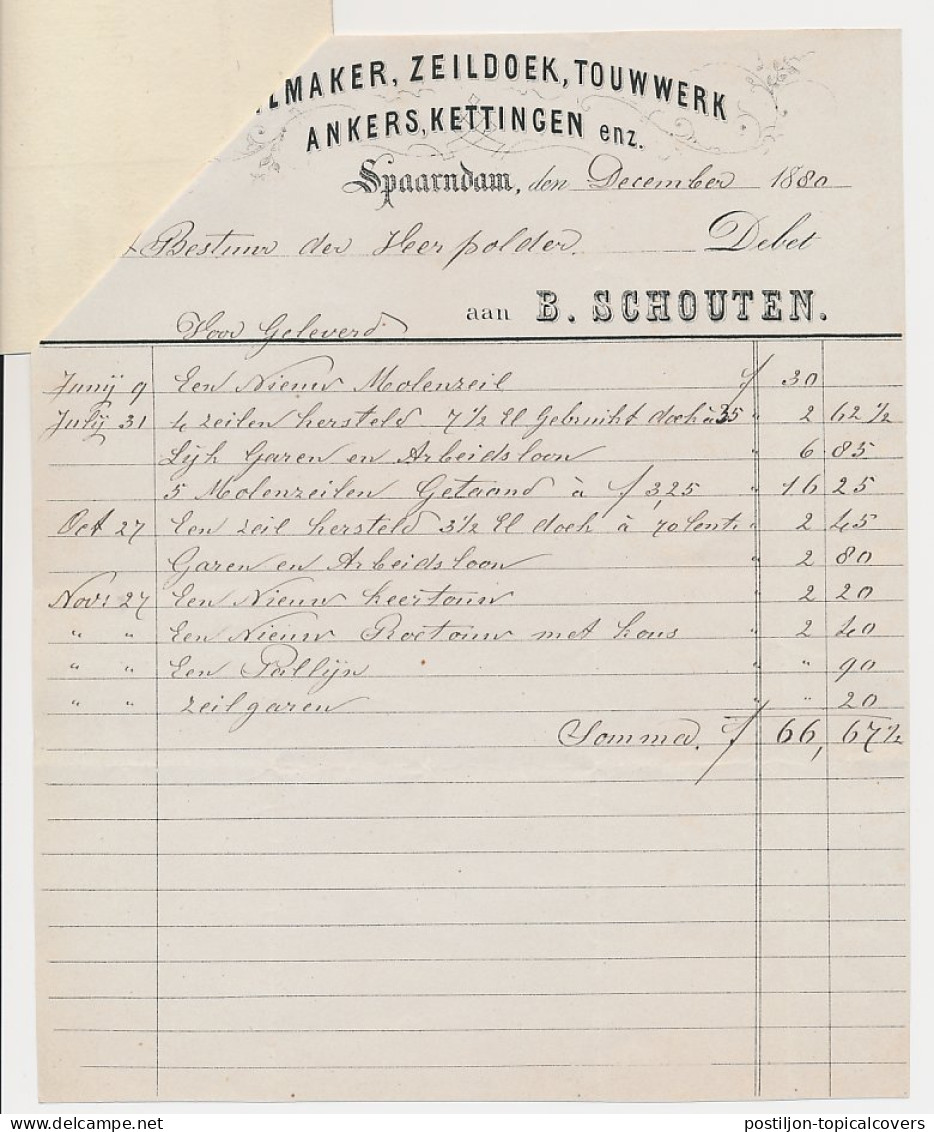 Fiscaal Stempel - Bevelschrift Veerpolder 1881 + Nota Molenzeil - Steuermarken