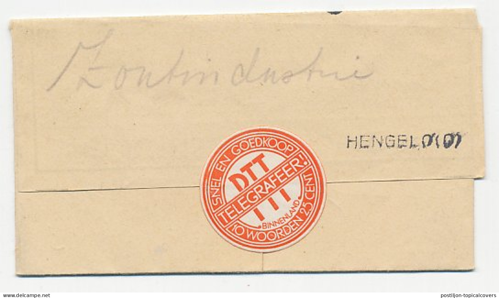 Telegram Moskou - Hengelo 1943 - Non Classés