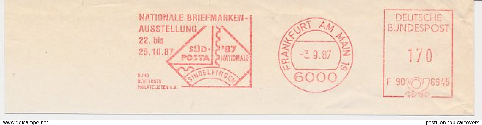 Meter Cut Germany 1987 Stamp Exhibition - Sindelfingen - Sonstige & Ohne Zuordnung