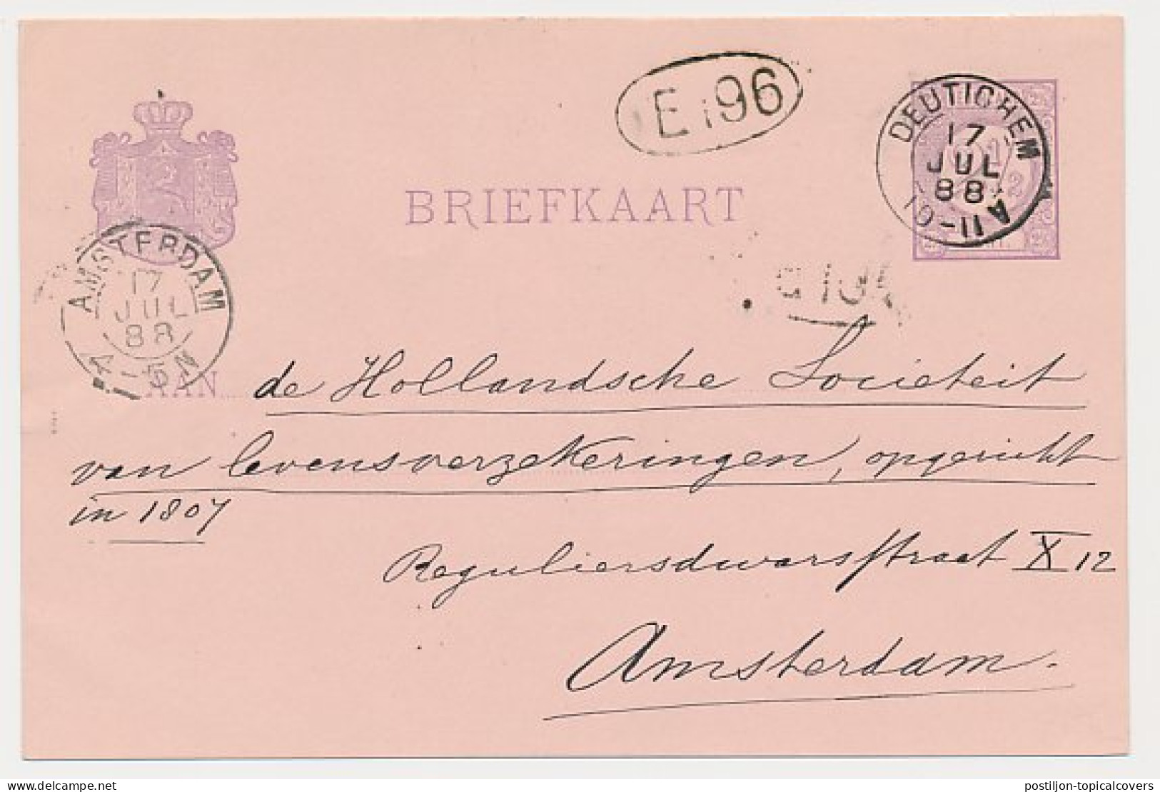 Kleinrondstempel Deutichem 1888 - Non Classés