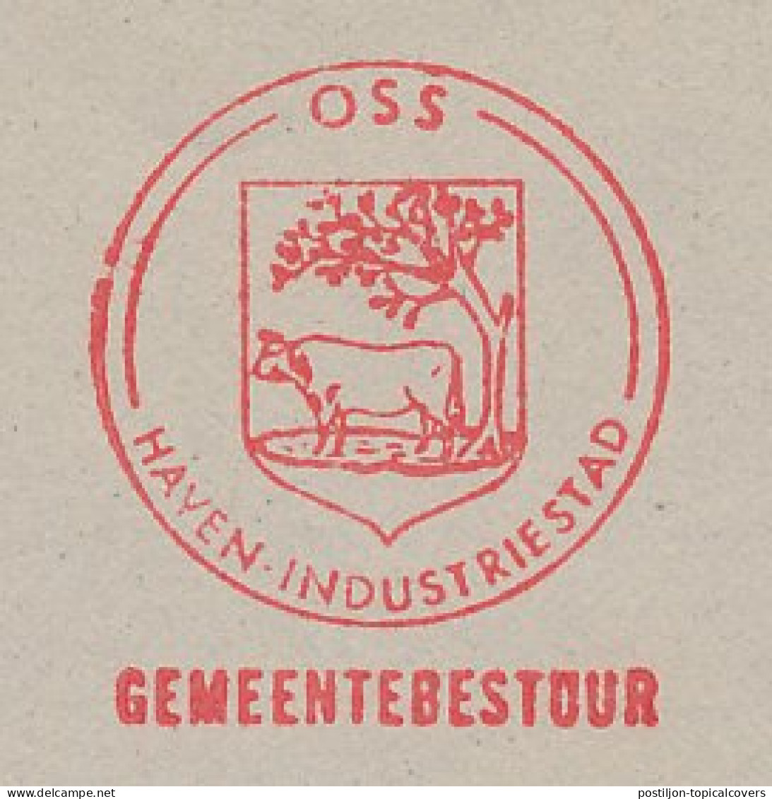 Meter Cover Netherlands 1982 Ox - Bull - Municipal Coat Of Arms Oss - Ferme