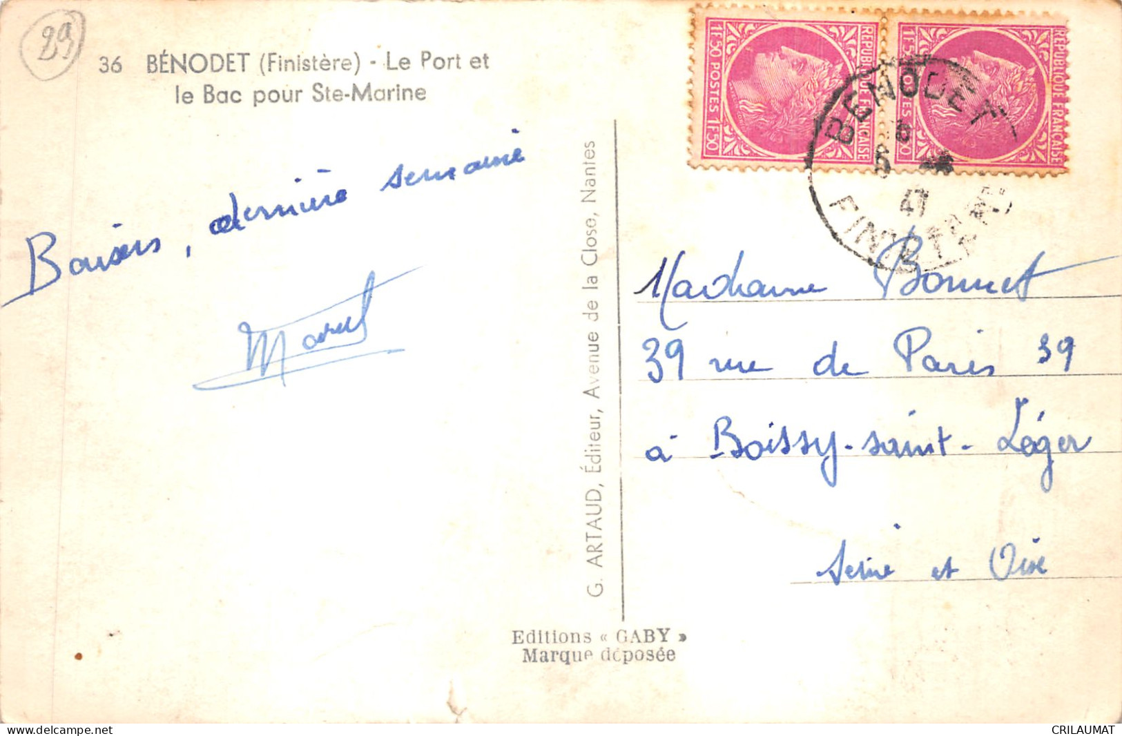 29-BENODET-N°6036-C/0245 - Bénodet