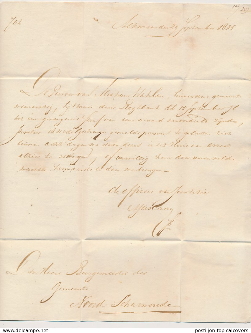Alkmaar - Noord Scharwoude 1833 - Na Posttijd - ...-1852 Préphilatélie