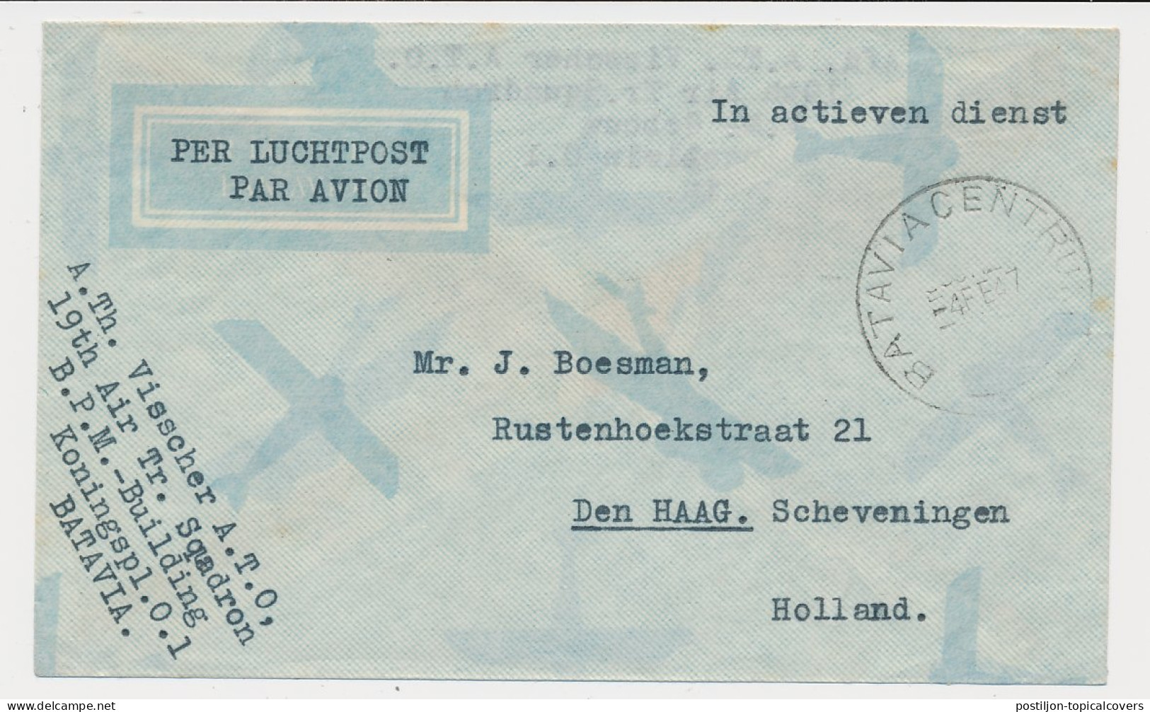 O.A.S. Batavia Centrum Netherlands Indies 1947 - Netherlands Indies