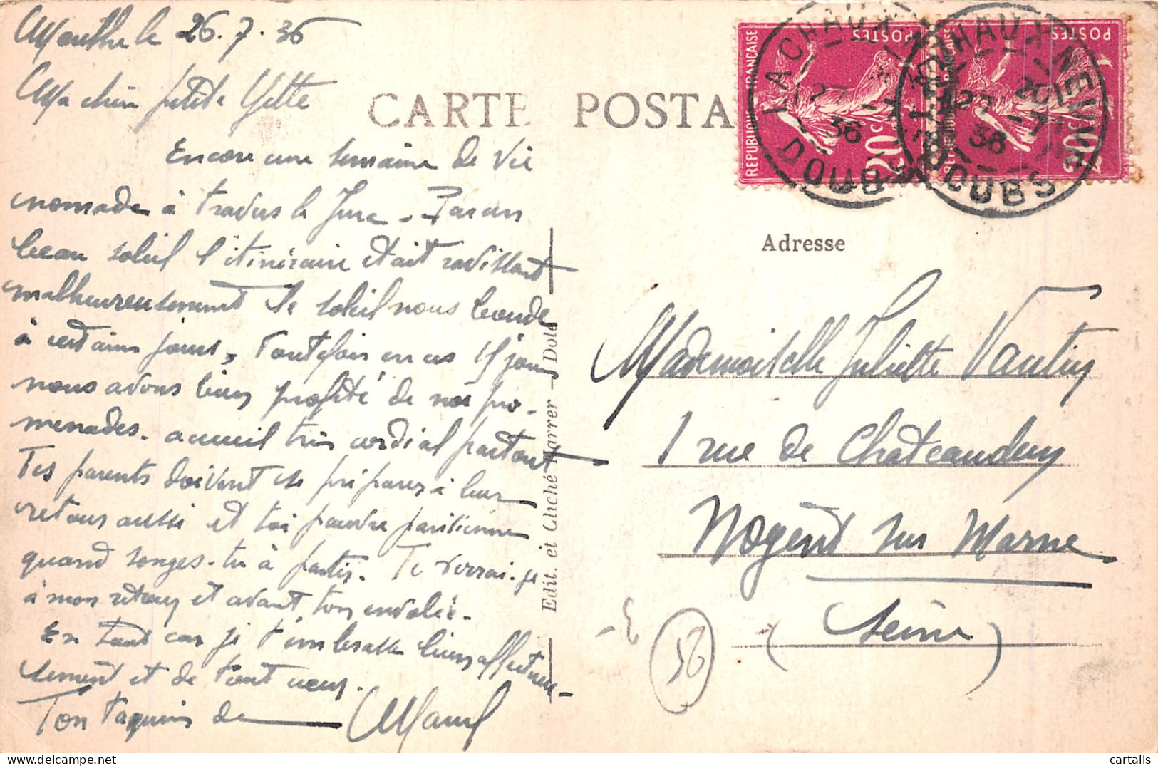 25-MOUTHE-N°C-4380-G/0347 - Mouthe