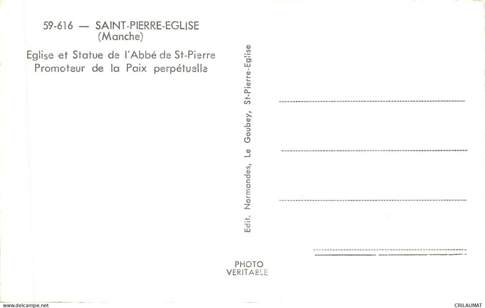 50-SAINT PIERRE EGLISE-N°6037-E/0037 - Saint Pierre Eglise