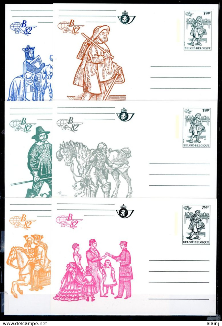 BE   BK 28 - 33     XX    --    Belgica 82   Exposition Mondiale - Tarjetas Ilustradas (1971-2014) [BK]