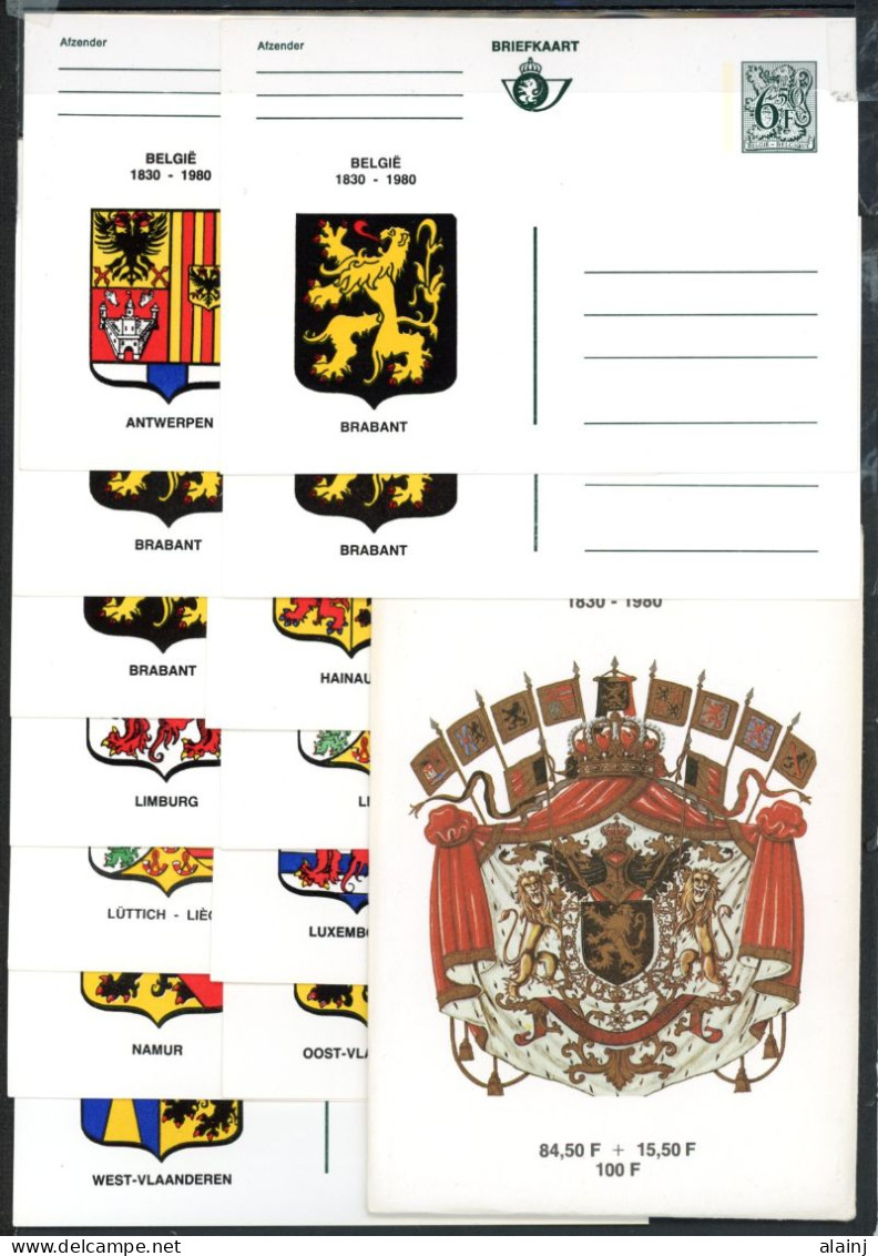 BE   BK 15 - 27     XX    --    13 Cartes  --  150 Ans Belgique  Les Provinces  --  Pochette D'origine - Tarjetas Ilustradas (1971-2014) [BK]