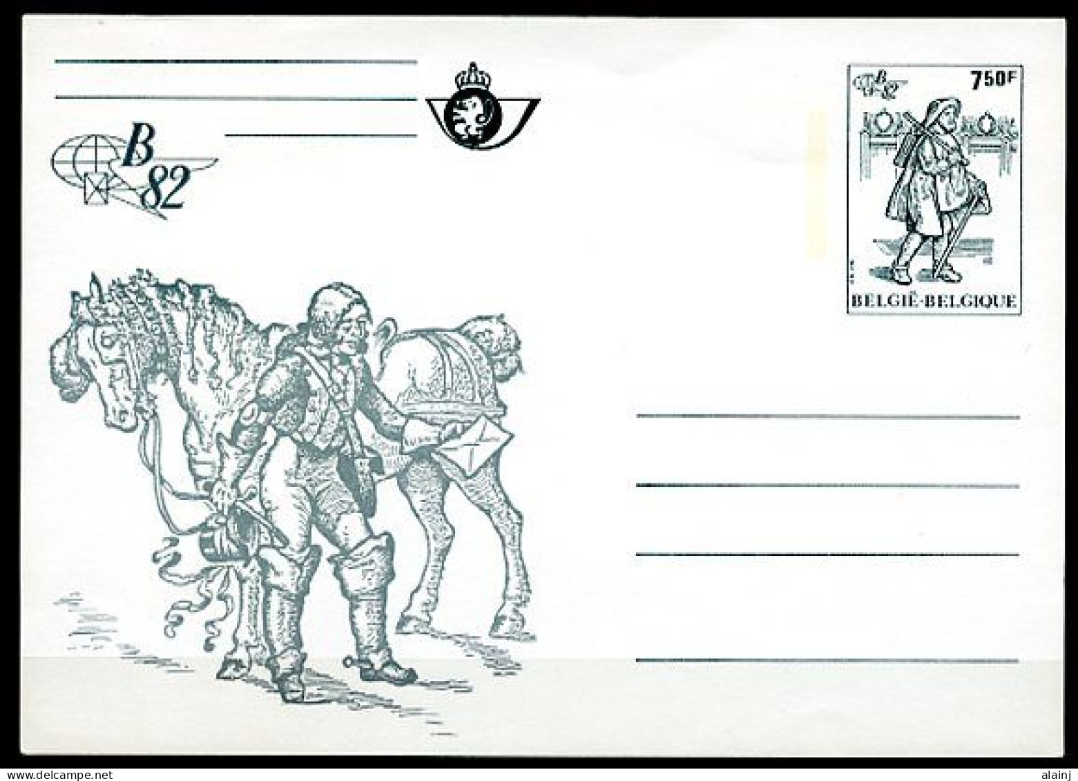 BE   BK 31     XX    --    Belgica 82   Gris - Cartes Postales Illustrées (1971-2014) [BK]
