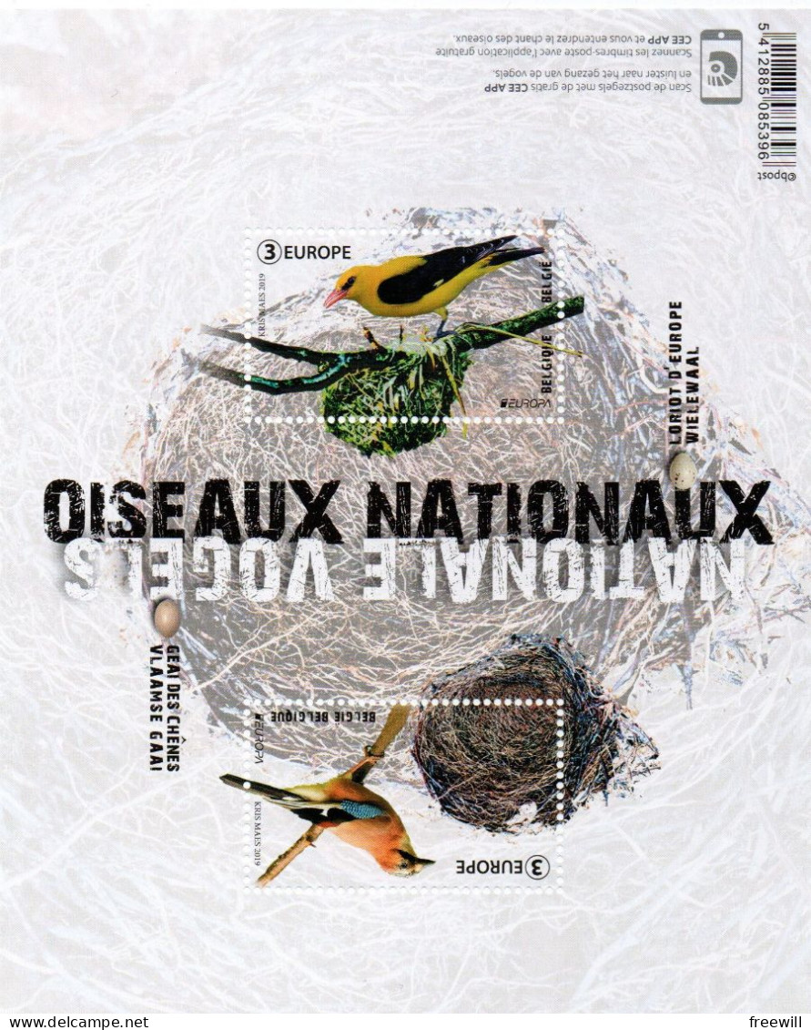 Oiseaux Nationaux- Nationale Vogels 2019 XXX - 2002-… (€)