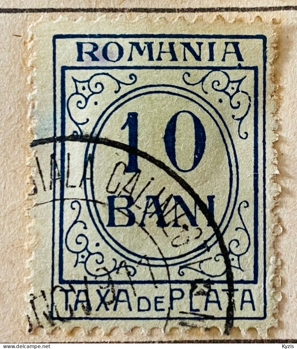 Roumanie - 1911, 10 BANI - TAXA DE PLATA : BEAUX DÉFAUTS - Impuestos