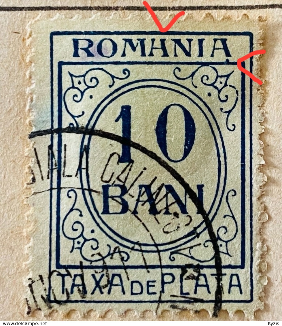 Roumanie - 1911, 10 BANI - TAXA DE PLATA : BEAUX DÉFAUTS - Port Dû (Taxe)