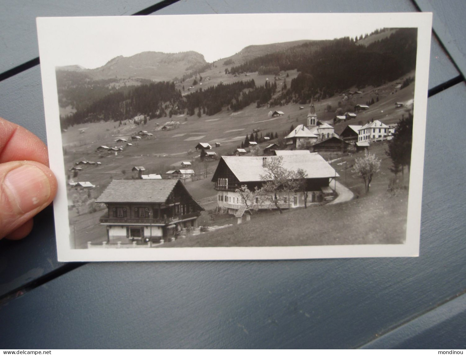 Belle Cpsm CHATEL Vue Générale Au Premier Plan La "Chaumière" - Châtel