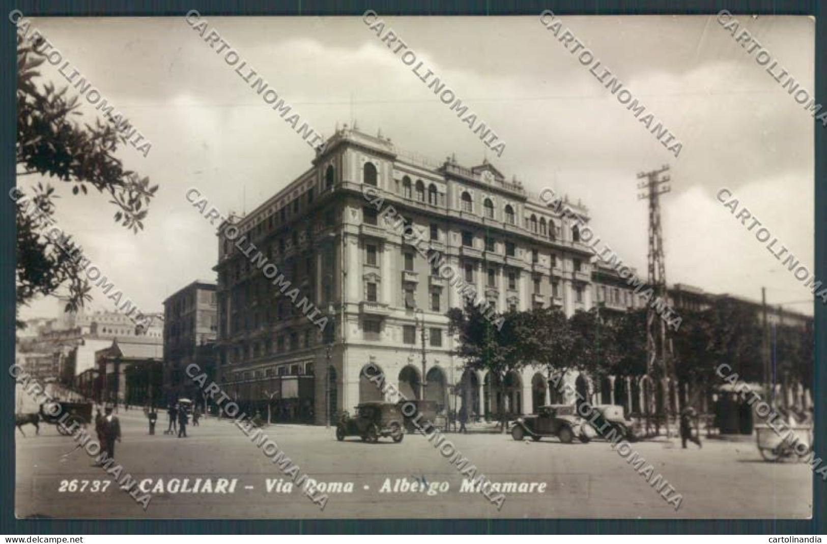 Cagliari Città Via Roma Foto Cartolina ZG0181 - Cagliari