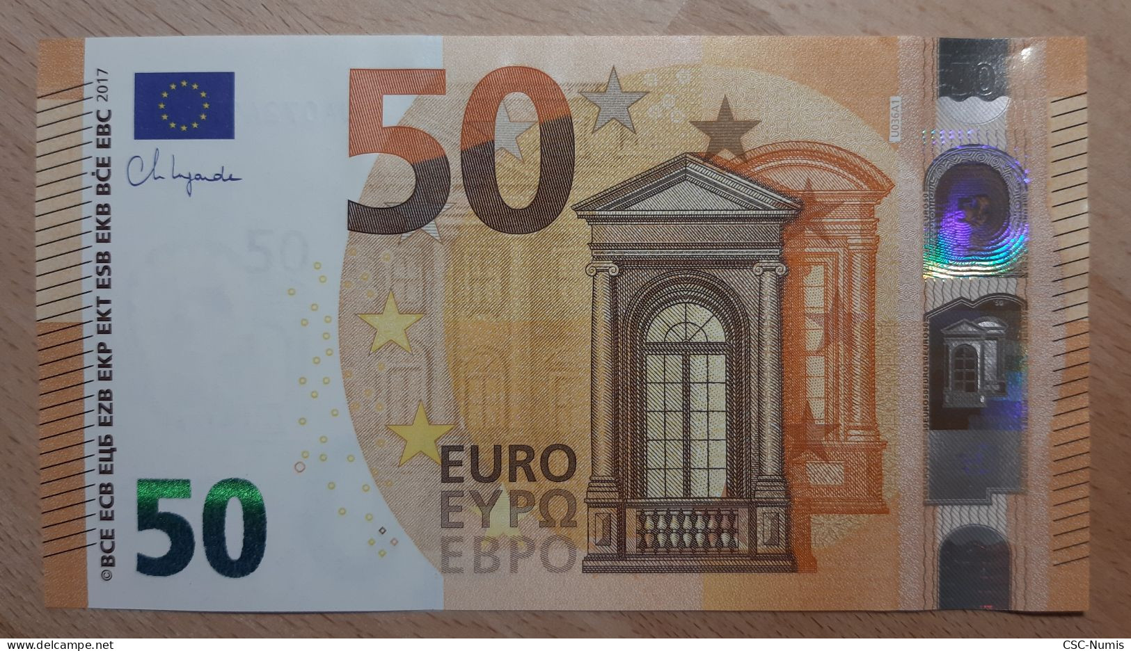 (B12) - Billet 50€ 2017 - Christine Lagarde – U036A1 - 50 Euro