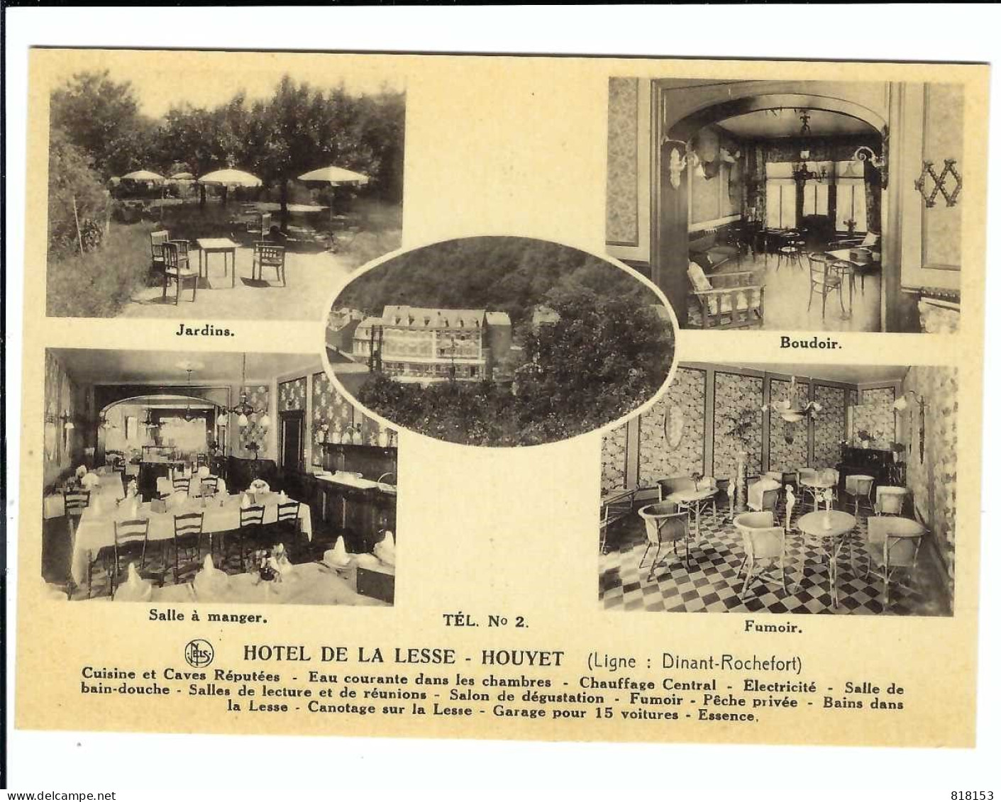 HOUYET  HOTEL DE LA LESSE - Houyet