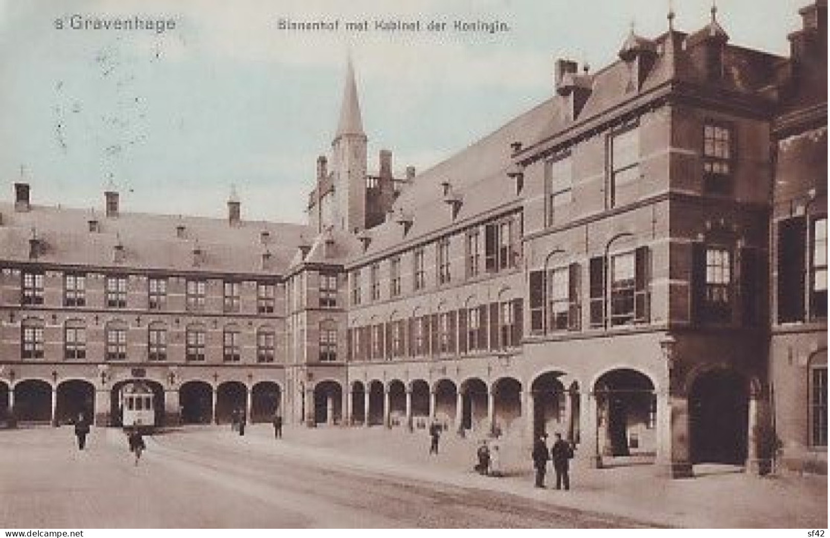 S'  GRAVENHAGE               BINNENHOF MET KABINET DER KONINGIN  + TIMBRE - Den Haag ('s-Gravenhage)