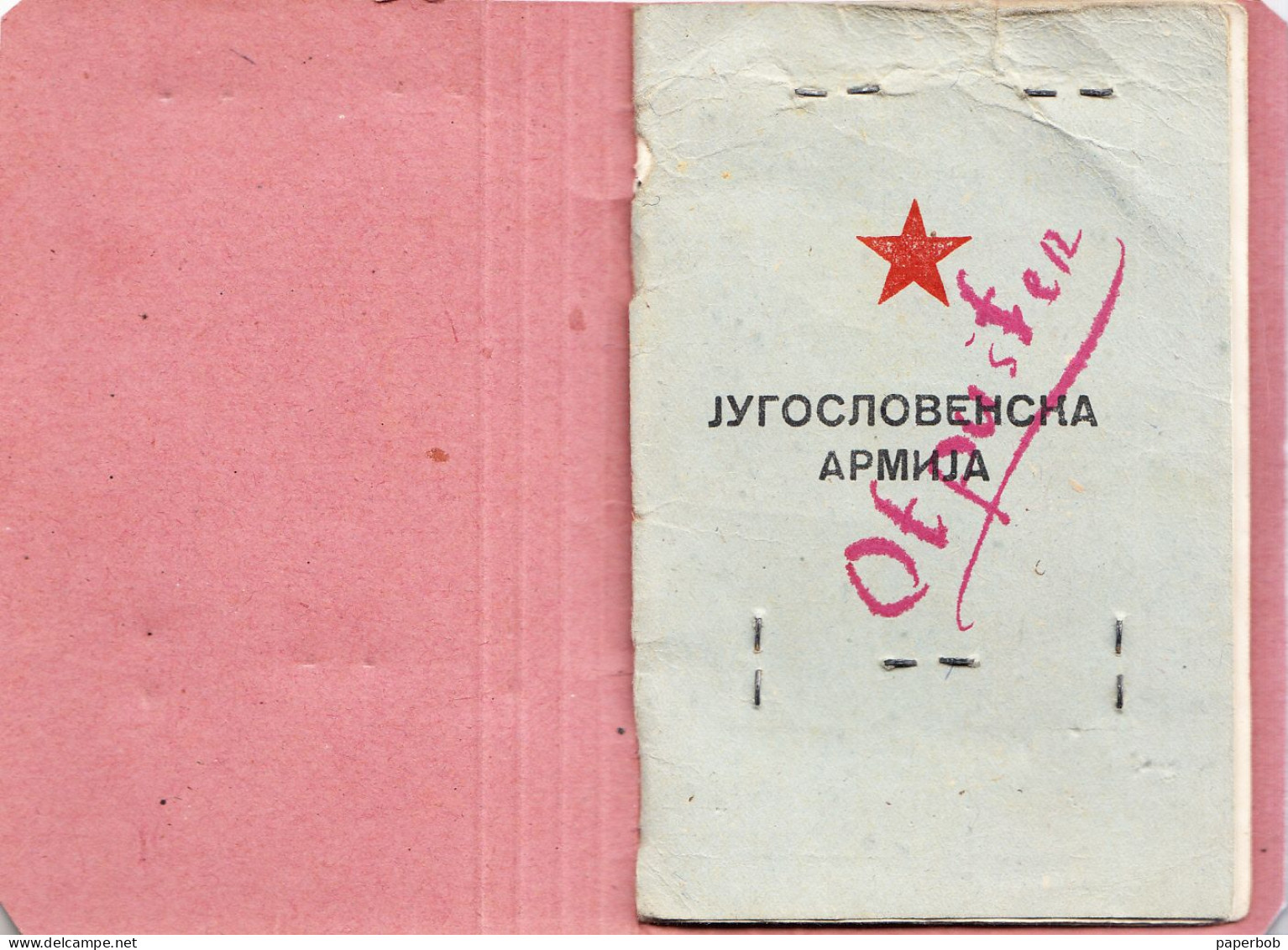 WWII , PARTISAN ID , YUGOSLAVIA 1944 - Documentos Históricos