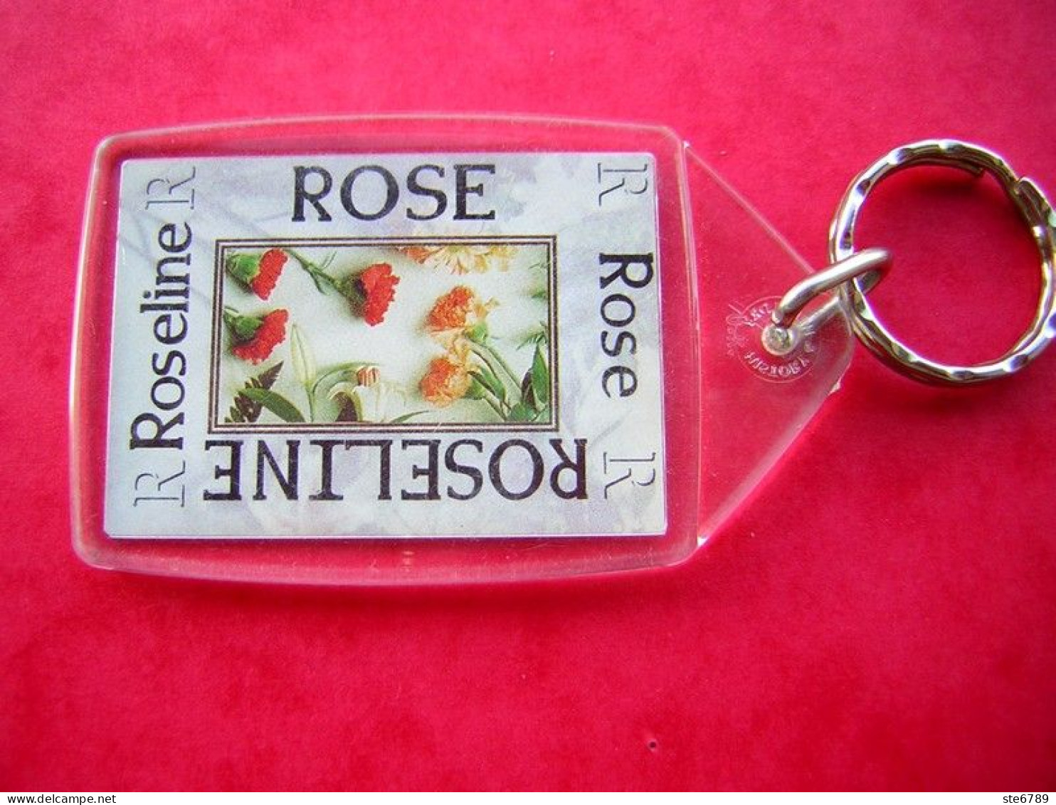 Prénom ROSELINE ROSE Porte Clés Clefs - Porte-clefs