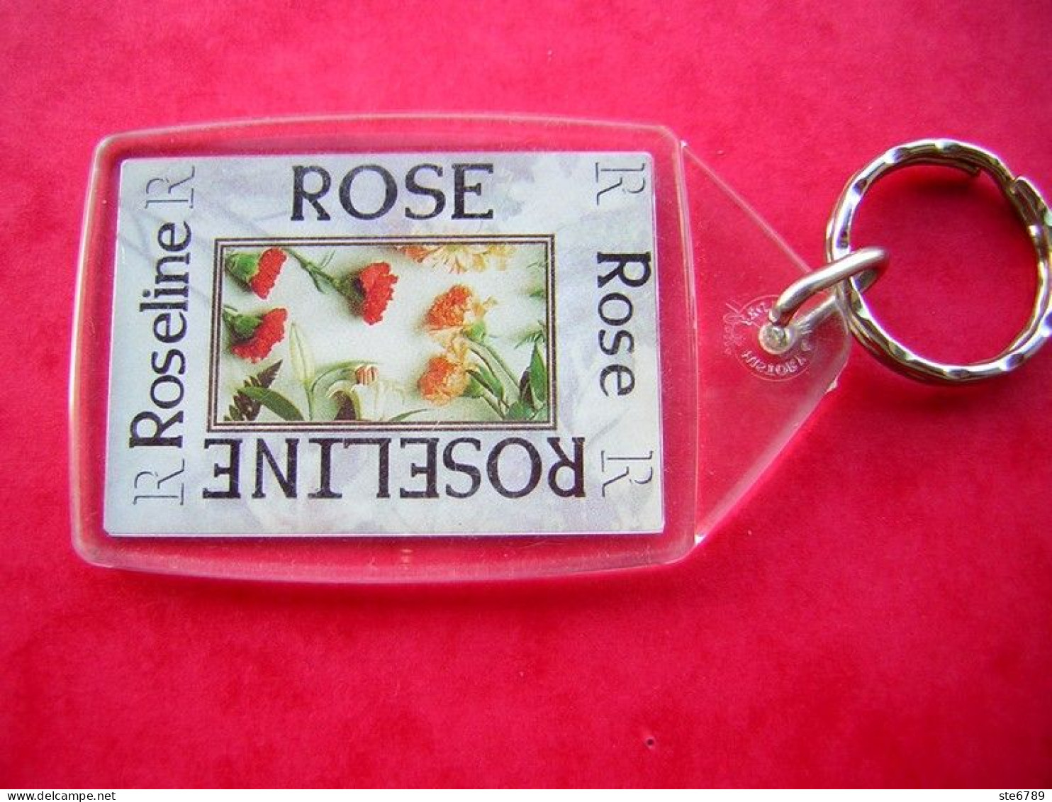 Prénom ROSELINE ROSE Porte Clés Clefs - Key-rings