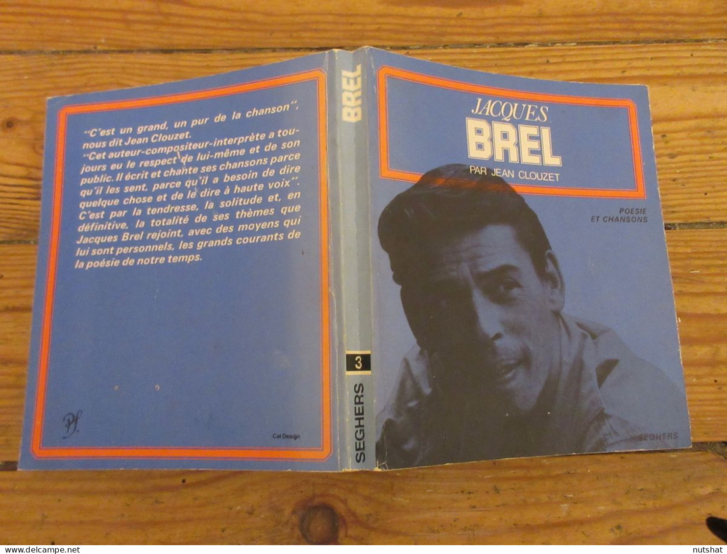 LIVRE MUSIQUE Jean CLOUZET Jacques BREL POESIE Et CHANSONS 1964 190p.           - Música