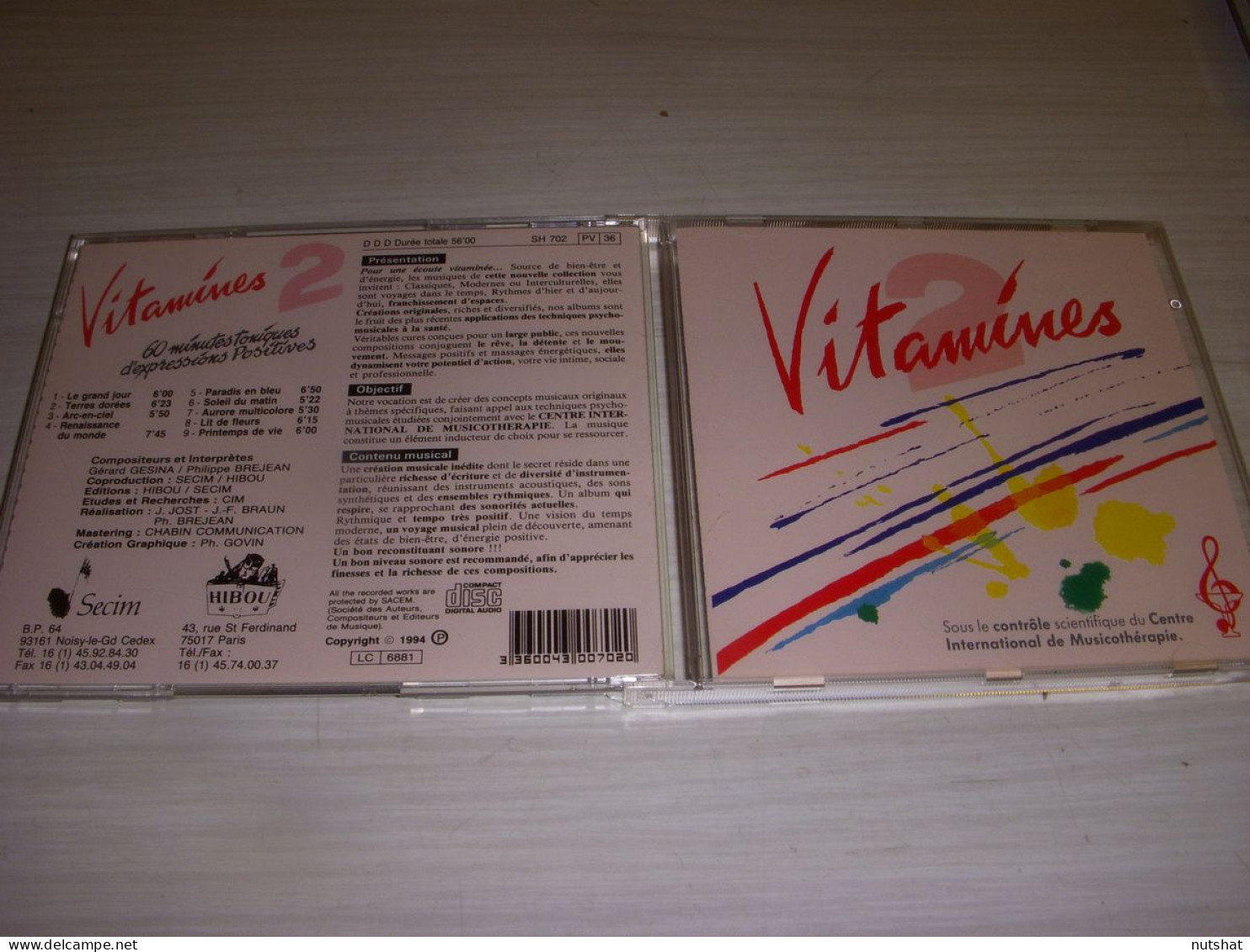 CD MUSIQUE VITAMINES - 60 MINUTES TONIQUES D'EXPRESSION POSITIVE - 1994 - Andere
