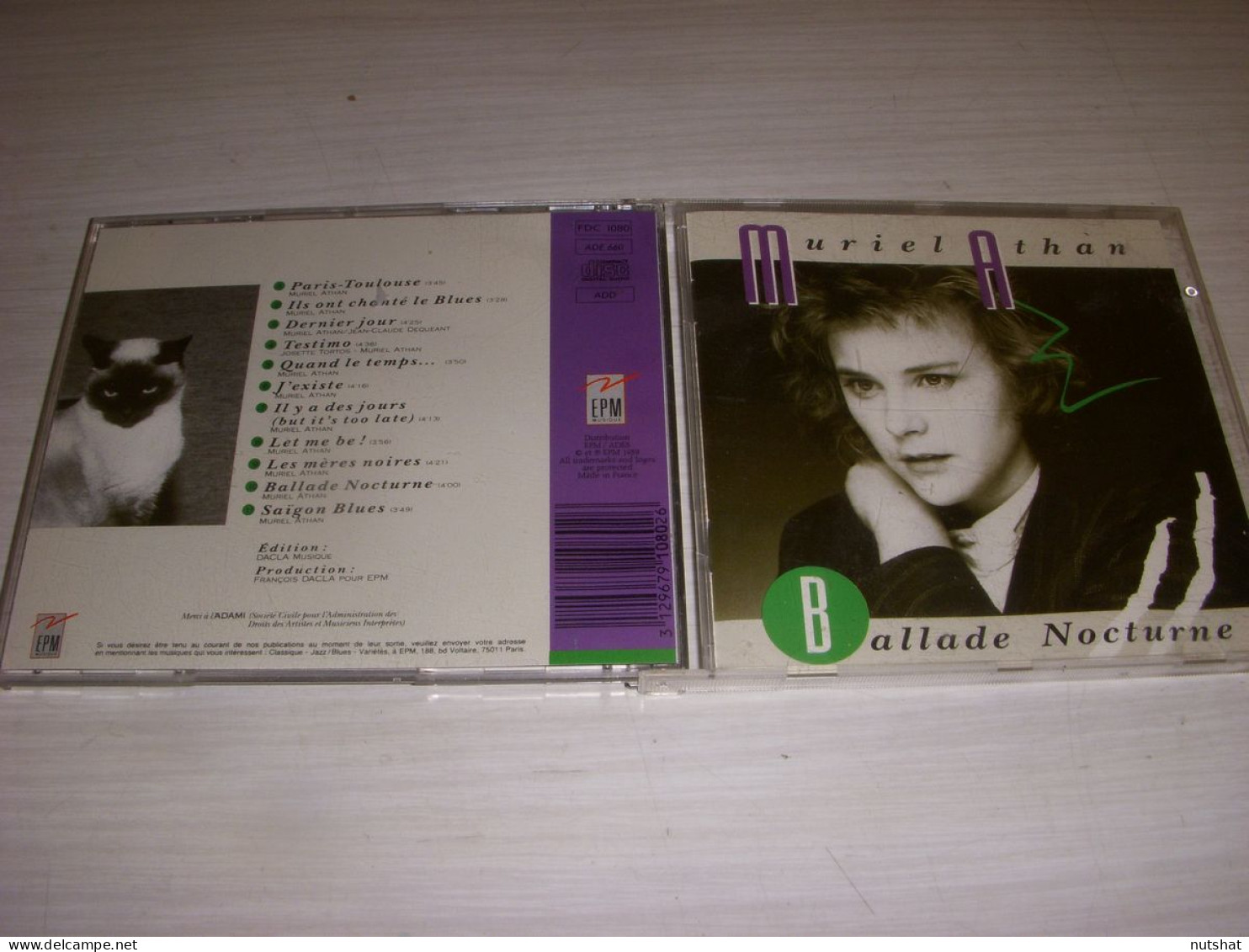 CD MUSIQUE Muriel ATHAN - BALLADE NOCTURNE - 1989 - Other - French Music