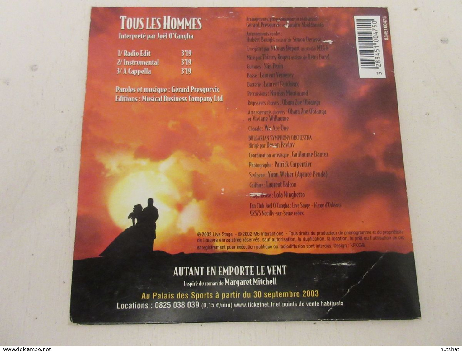 CD MUSIQUE 3 TITRES - Joel O'CANGHA - TOUS Les HOMMES Edit-Instrument-A Capella - Sonstige - Franz. Chansons