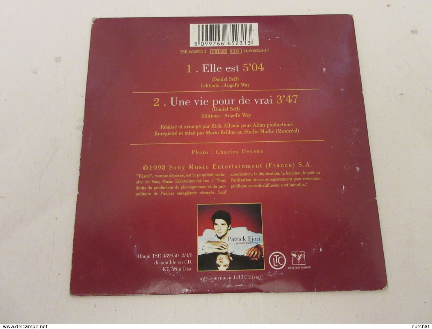 CD MUSIQUE 2 TITRES - Patrick FIORI - ELLE EST - Une VIE POUR De VRAI - 1998 - Autres - Musique Française