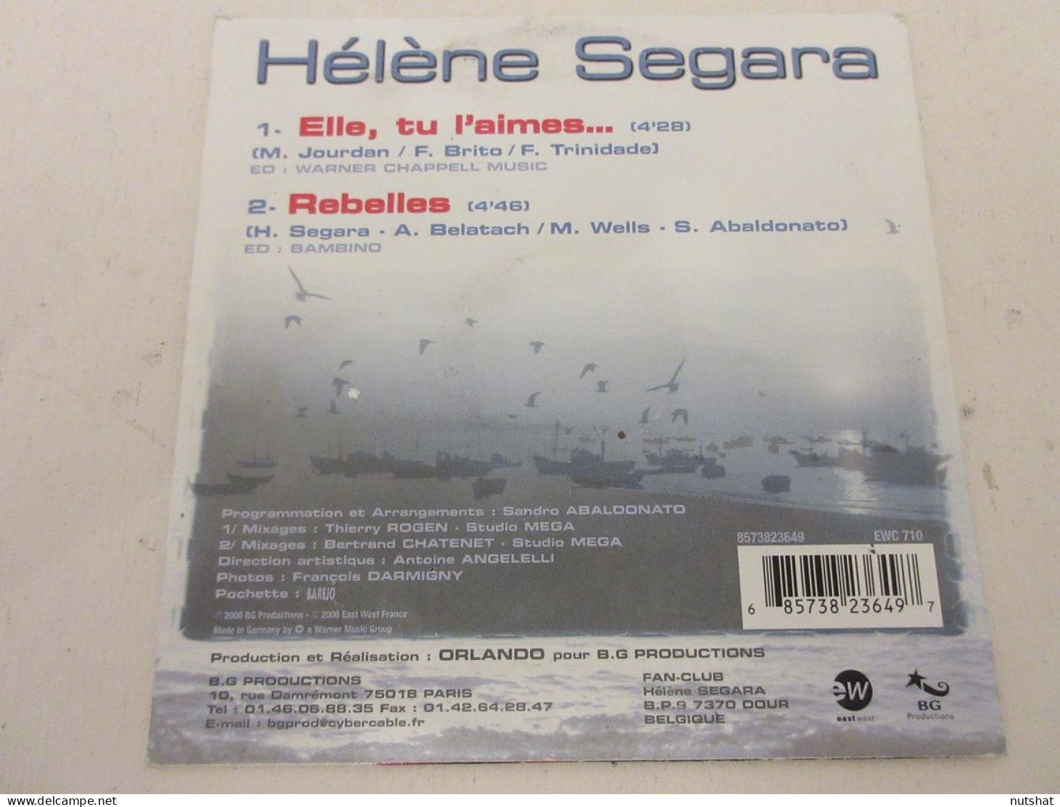 CD MUSIQUE 2 TITRES - Helene SEGARA - ELLE, TU L'AIMES - REBELLES - 2000 - Otros - Canción Francesa