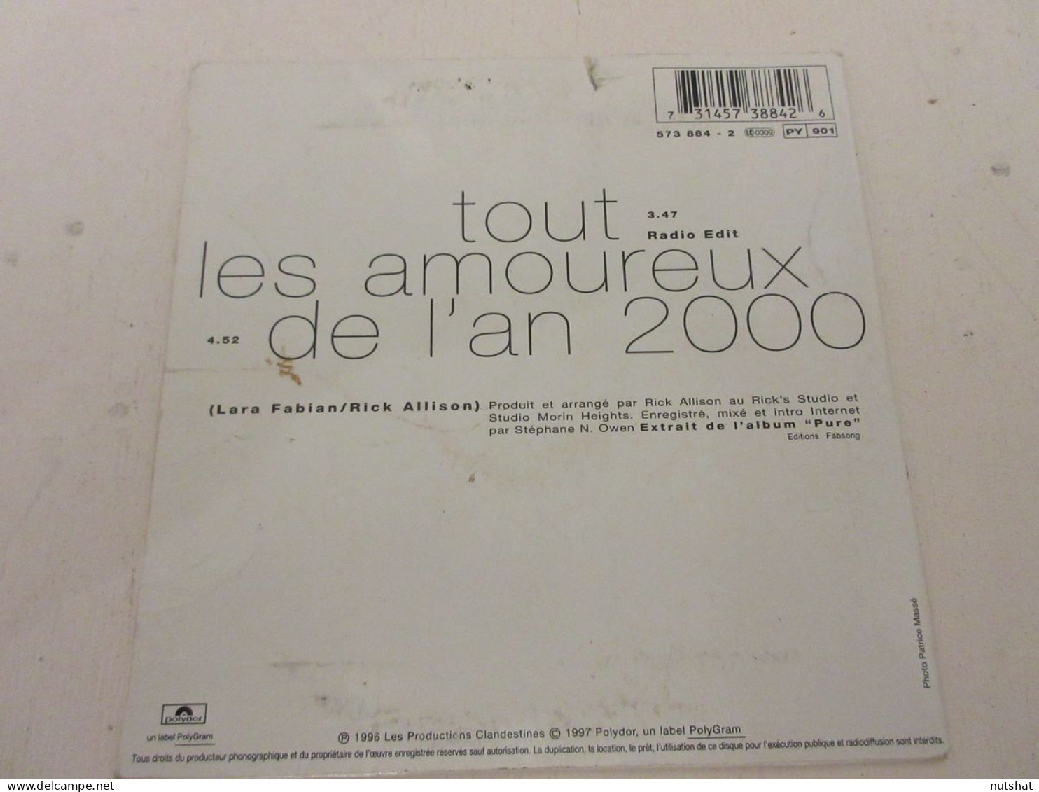 CD MUSIQUE 2 TITRES - Lara FABIAN - TOUT - LES AMOUREUX De L'AN 2000 - 1996 - Otros - Canción Francesa