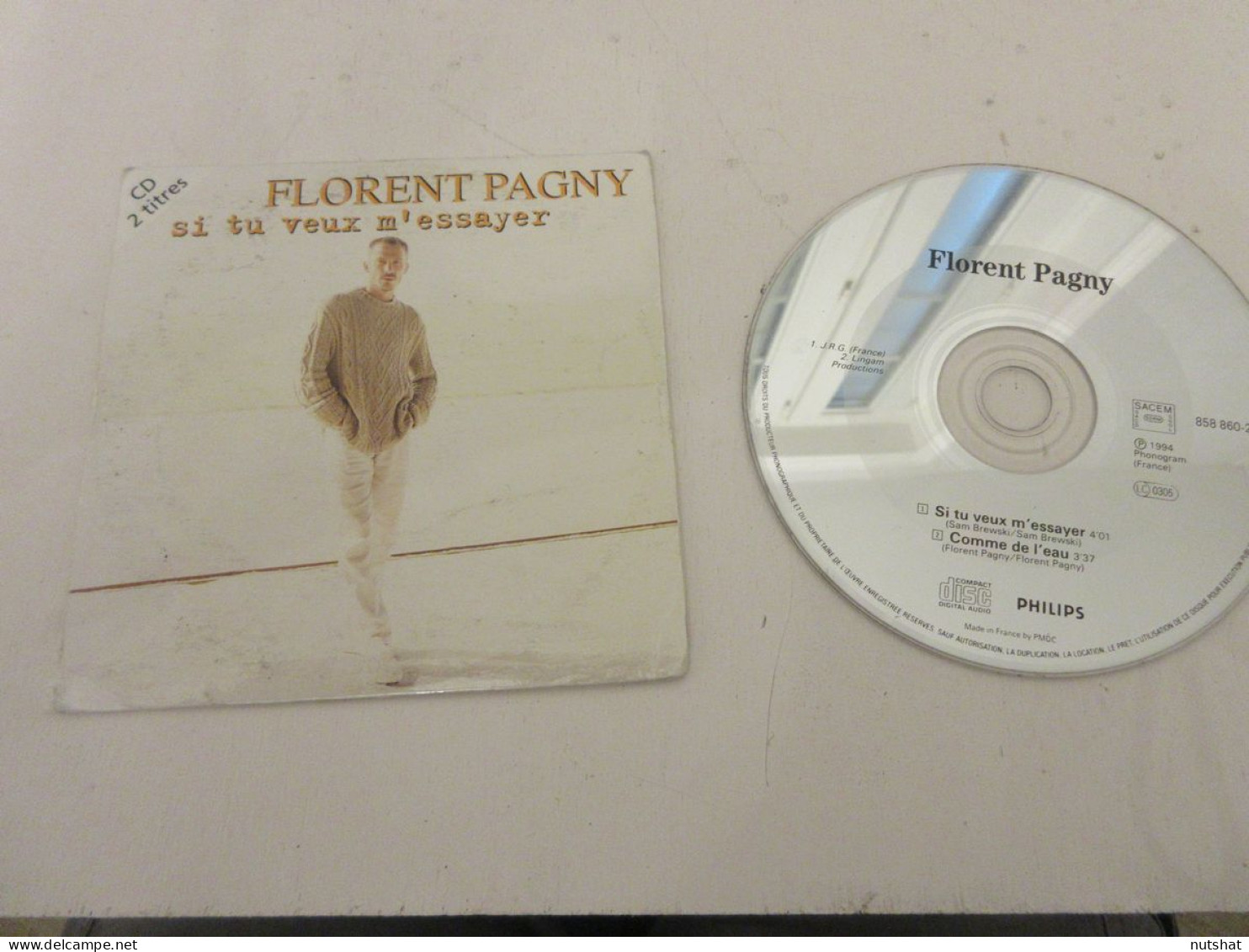 CD MUSIQUE 2 TITRES - Florent PAGNY - SI TU VEUX M'ESSAYER - COMME De L'EAU     - Autres - Musique Française