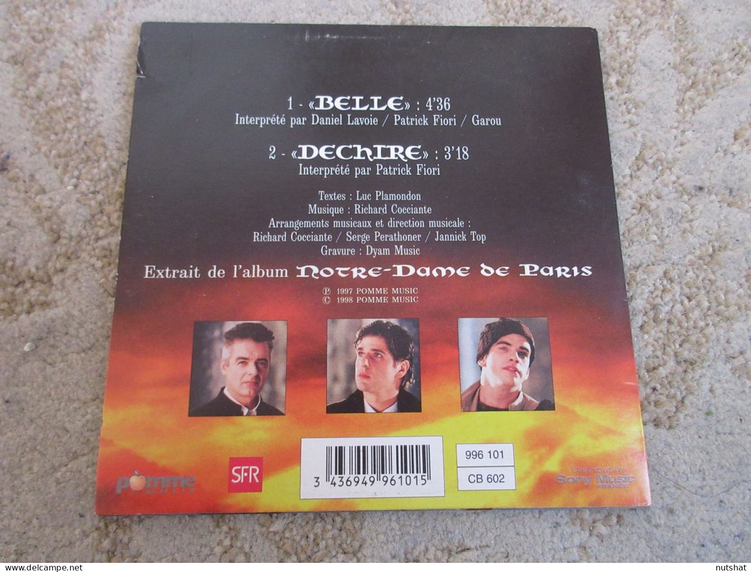 CD MUSIQUE 2 TITRES - Daniel LAVOIE Patrick FIORI GAROU - BELLE - DECHIRE        - Other - French Music