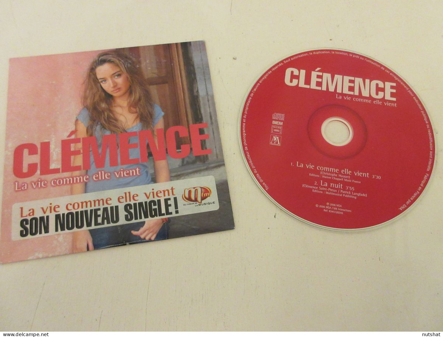 CD MUSIQUE 2 TITRES - CLEMENCE - La VIE COMME ELLE VIENT - La NUIT - 2006       - Andere - Franstalig