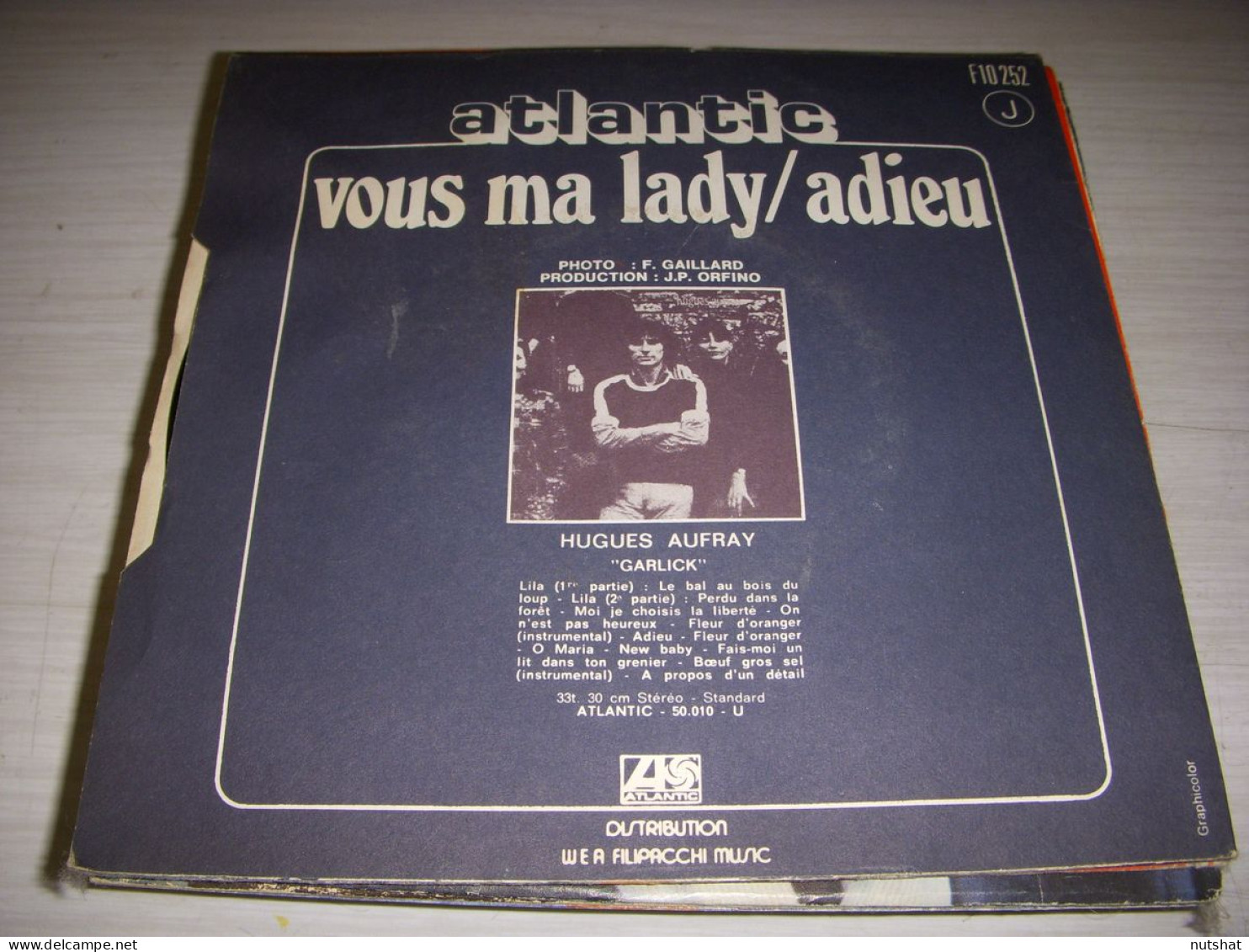 DISQUE VINYL 45 Tours Hugues AUFRAY VOUS MA LADY - ADIEU - Other