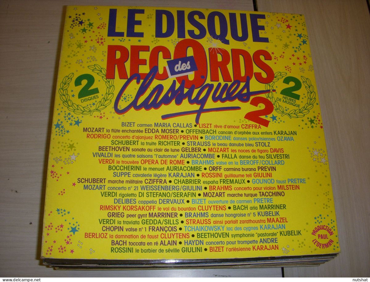 DISQUE VINYL DOUBLE 33 Tours Le DISQUE Des RECORDS CLASSIQUES 2 + De 2 HEURES - Autres