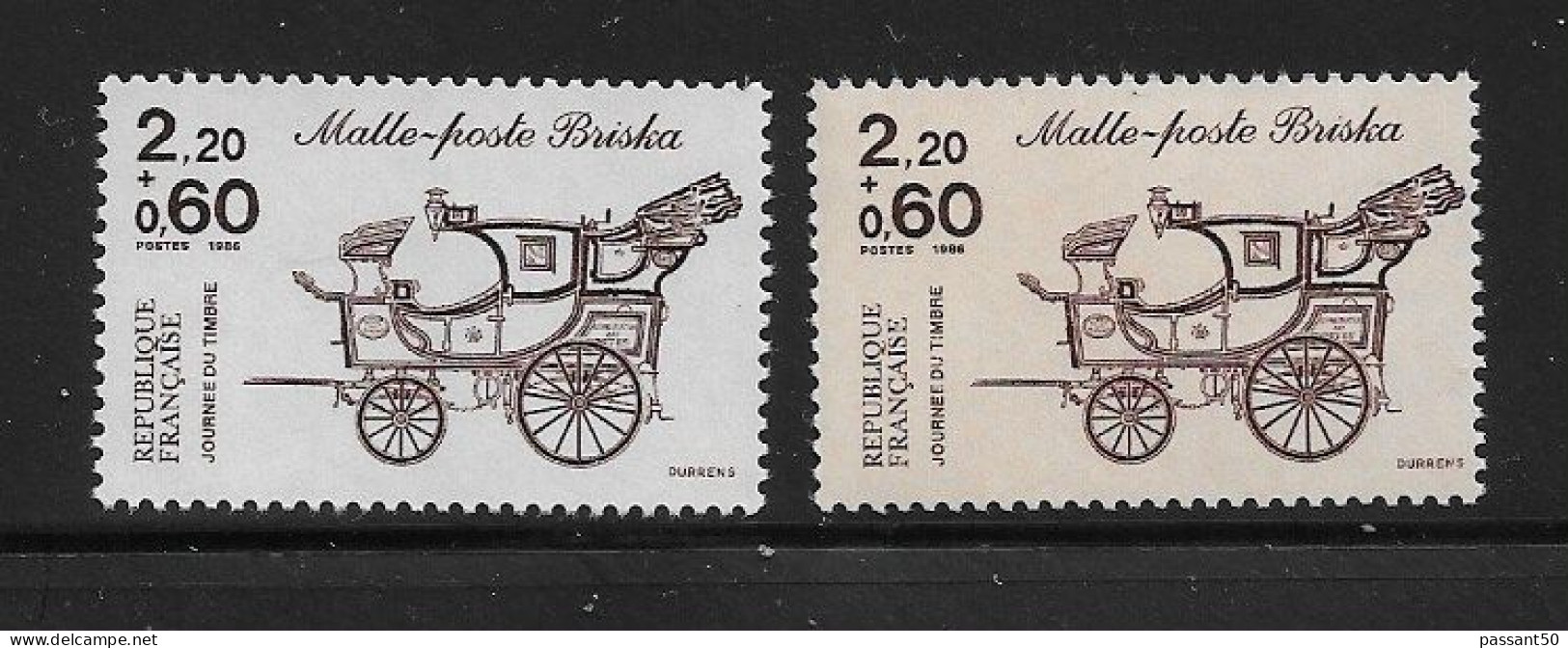 Malle Poste Briska YT 2410 + B : Foncé + Extra Pâle. Superbe, Voir Le Scan. Cotes YT : 1.10 € + 3 € = 4.10 €. - Unused Stamps